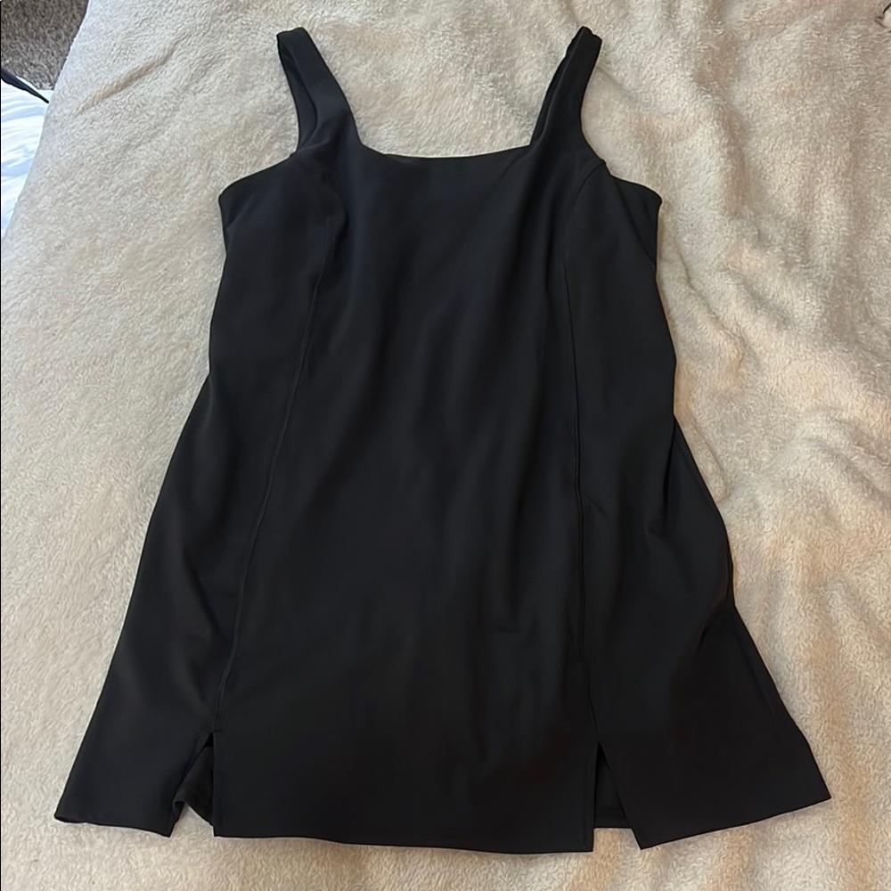 Athletic Black Sleeveless Dress
